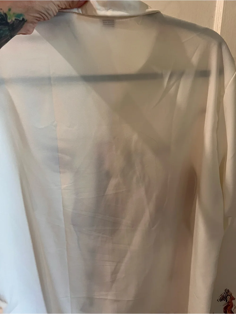 Unbranded Cream Longhorn Graphic Button-Up Shirt